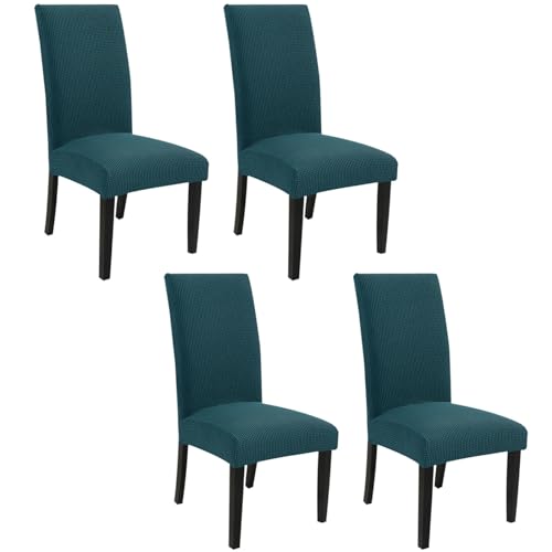 Esszimmerstuhlhussen-Set, abnehmbare, waschbare Schonbezüge mit Gummizug für Stühle mit hoher Rückenlehne, perfekt für Restaurants und Zuhause von Generisch