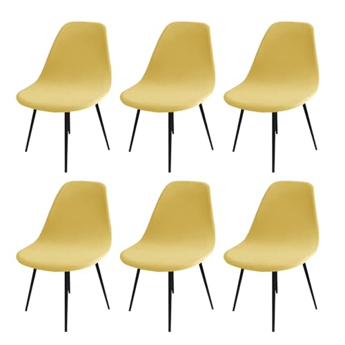 Esszimmerstuhlhussen aus Samt, elastisch, waschbar, dehnbar, Gelb, perfekt für Küche, Büro, Esszimmer, schützt Stühle, moderne Wohnkultur, 2/4/6 Stück Esszimmerstuhlhussen aus Samt, elastisch, waschbar, dehnbar, Gelb, perfekt für Küche, Büro, Esszimmer, schützt Stühle, moderne Wohnkultur, 2/4/6 Stück von Generisch