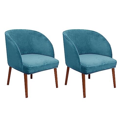 Esszimmerstuhlhussen aus Stretch-Samt, ideal für Wohnzimmer, Schlafzimmer, Schminktisch, Lesen, luxuriöse blaue Sitzbezüge für Heimdekoration, 2 Stück Esszimmerstuhlhussen aus Stretch-Samt, ideal für Wohnzimmer, Schlafzimmer, Schminktisch, Lesen, luxuriöse blaue Sitzbezüge für Heimdekoration, 2 Stück von Generisch