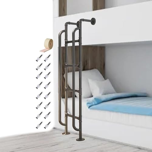 Etagenbett mit Sicherheitsleiter, für Notfälle, mit Sichtfenster, tragbare Stufen, 150 kg Tragkraft, Schwarz, 190 cm Höhe Etagenbett mit Sicherheitsleiter, für Notfälle, mit Sichtfenster, tragbare Stufen, 150 kg Tragkraft, Schwarz, 190 cm Höhe von Generisch