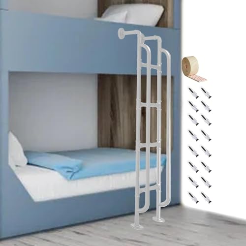 Etagenbett mit Sicherheitsleiter für Doppelbett, Notfallleiter, tragbare Treppenstufen, Traglast 170 cm, Weiß Etagenbett mit Sicherheitsleiter für Doppelbett, Notfallleiter, tragbare Treppenstufen, Traglast 170 cm, Weiß von Generisch