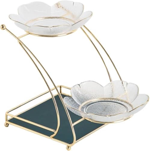 Etagere Servierplatte mit goldenem Metallgestell, moderner Cupcake- und Obst-Display für Heimdekoration und Party-Servierungen Etagere Servierplatte mit goldenem Metallgestell, moderner Cupcake- und Obst-Display für Heimdekoration und Party-Servierungen von Generisch