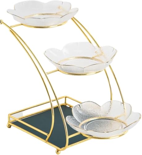 Etagere Servierplatte mit goldenem Metallgestell, moderner Cupcake- und Obst-Display für Heimdekoration und Party-Servierungen Etagere Servierplatte mit goldenem Metallgestell, moderner Cupcake- und Obst-Display für Heimdekoration und Party-Servierungen von Generisch