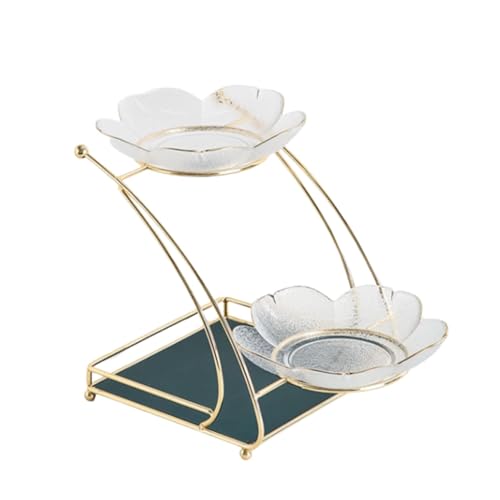 Etagere mit Etagere – Modernes Cupcake-Tablett aus Glas mit goldfarbenem Metallgestell zum Servieren und Präsentieren – ideal für Heimdekoration und Präsentation von Lebensmitteln Etagere mit Etagere – Modernes Cupcake-Tablett aus Glas mit goldfarbenem Metallgestell zum Servieren und Präsentieren – ideal für Heimdekoration und Präsentation von Lebensmitteln von Generisch