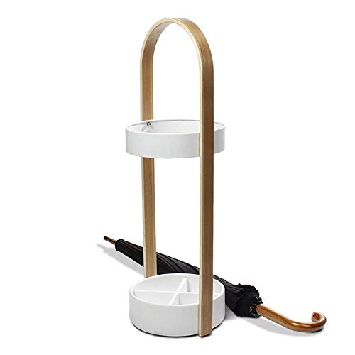 Europäischer Regenschirmständer aus Holz, wirtschaftlicher Heimnizer, stilvolles weißes Design, langlebiger und funktionaler Regenschirmhalter für Eingangsbereich, Wohnzimmer oder Büro von Generisch