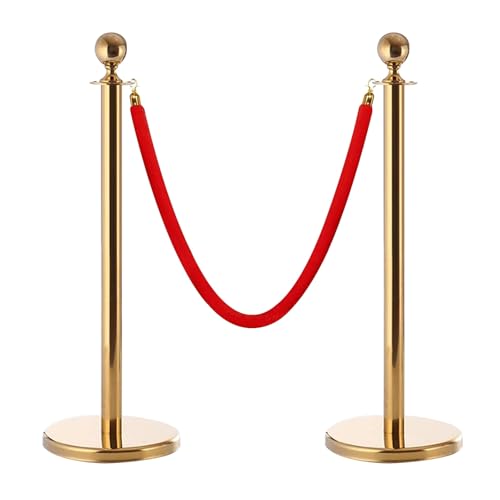 Event Stanchion Set mit Samtseil und Basis, ideal für Crowd Management bei Partys und Versammlungen von Generisch