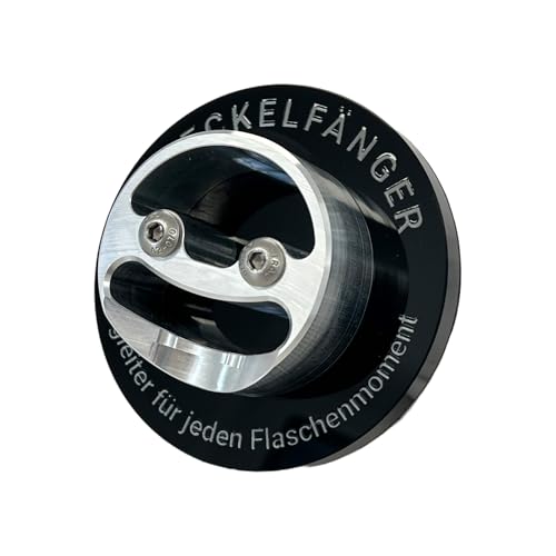 Exquisit DECKELFÄNGER Wand-Flaschenöffner – Lachgesicht-Design aus Aluminium mit Magnet | Premium Bieröffner zur Wandmontage ohne Bohren | Inkl. 3M Klebepad und Fischer Dübel sowie VA Schrauben von Generisch