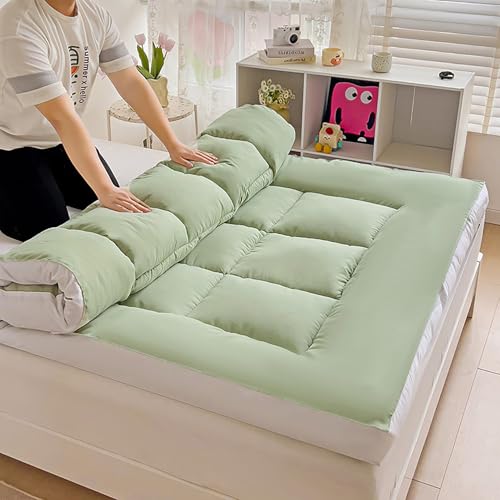 Extra dicke Matratzenauflage für Doppelbetten – flauschige, gesteppte Matratzenauflage für Doppel-, Queen-Size- und Kingsize-Betten – weicher Komfort – Grün, 150 x 200 cm Extra dicke Matratzenauflage für Doppelbetten – flauschige, gesteppte Matratzenauflage für Doppel-, Queen-Size- und Kingsize-Betten – weicher Komfort – Grün, 150 x 200 cm von Generisch