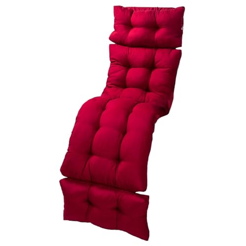Extra dicke Outdoor-Stuhlkissen – rutschfeste Haube und Gurte für Liegen, Liegestühle und Schaukelstühle – ideal für Garten und Innenbereich von Generisch