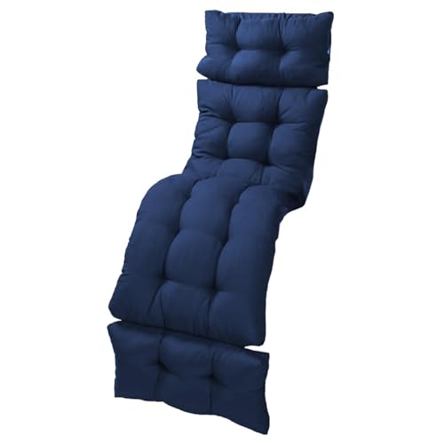 Extra dicke Outdoor-Stuhlkissen – rutschfeste Haube und Gurte für Liegen, Liegestühle und Schaukelstühle – ideal für Garten und Innenbereich von Generisch
