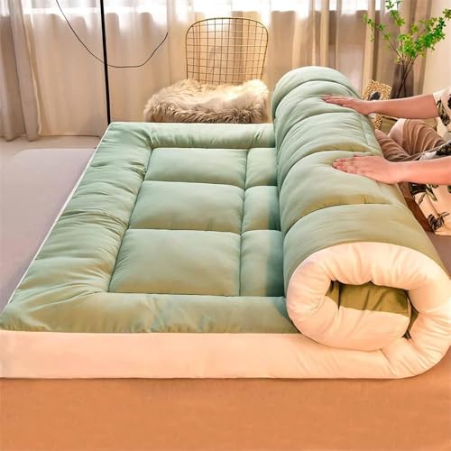 Extra dicke japanische Futon-Matratze, faltbar, Camping-Bodenbett, Matratze, grün, 120 x 200 cm, bequeme und tragbare Boden-Schlaflösung für Zuhause und Reisen Extra dicke japanische Futon-Matratze, faltbar, Camping-Bodenbett, Matratze, grün, 120 x 200 cm, bequeme und tragbare Boden-Schlaflösung für Zuhause und Reisen von Generisch