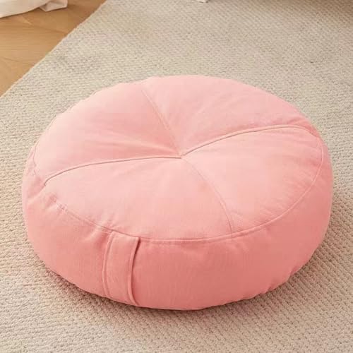 Extra dickes Baumwoll-Sitzkissen, 15 cm, rund/quadratisch, Booster für Sessel, Auto, Büro, ideal für ältere Menschen und postoperative Genesung (rund, Rosa, 50 x 50 cm) von Generisch
