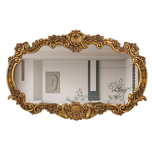 Extra großer Barock Dekospiegel mit antikem Goldrahmen 115x78 cm Rechteckiger Badezimmer Wandspiegel Vintage Horizontal Hängendes Design Extra großer Barock Dekospiegel mit antikem Goldrahmen 115x78 cm Rechteckiger Badezimmer Wandspiegel Vintage Horizontal Hängendes Design von Generisch