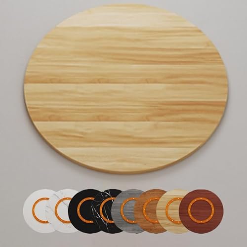 Extra großes Serviertablett aus Holz, 94 cm, drehbar, für Esstisch, glatte Drehteller, perfekt für Familienfeiern und Unterhaltung von Generisch