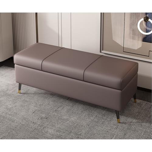 Extra langer Kunstleder-Ottomane, stilvolle Aufbewahrungskiste für Wohnzimmer und Eingangsbereich, Fußstütze und Bank für Schlafzimmer, Kaffeefarben, rechteckiges Design Extra langer Kunstleder-Ottomane, stilvolle Aufbewahrungskiste für Wohnzimmer und Eingangsbereich, Fußstütze und Bank für Schlafzimmer, Kaffeefarben, rechteckiges Design von Generisch