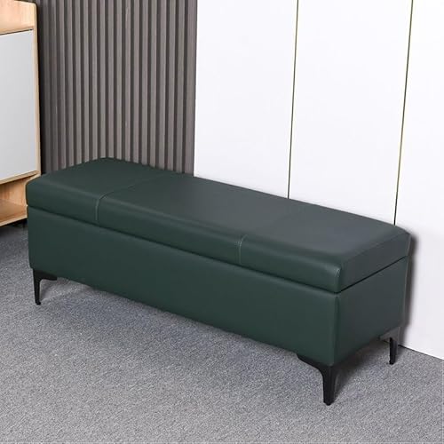 Extra langer Stauraum, Ottomane – Gepolsterter Eingangshocker mit platzsparendem Design, rechteckige Fußstütze für Schlafzimmer und Wohnzimmer – vielseitiger grüner Pouf Extra langer Stauraum, Ottomane – Gepolsterter Eingangshocker mit platzsparendem Design, rechteckige Fußstütze für Schlafzimmer und Wohnzimmer – vielseitiger grüner Pouf von Generisch