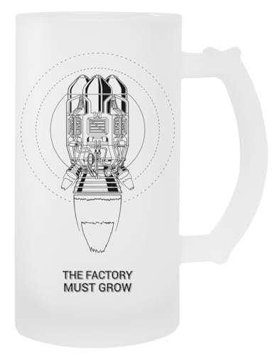 Factorio Rocket With The Factory Must Grow Glas-Bierbecher Mit Henkel von Generisch