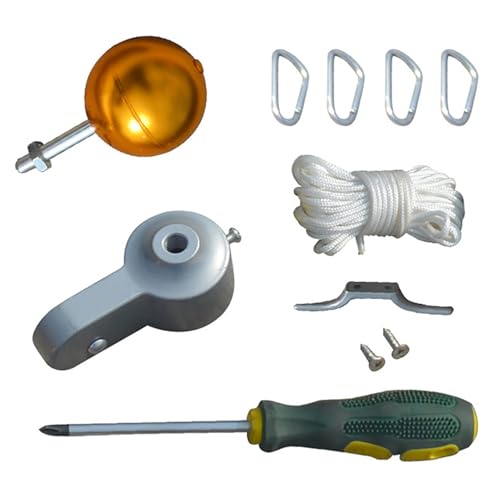 Fahnenmast -Hardware -Packung - Klemme Im Freien, Rostbezogene Halterungsverschlüsse | Verstärktes Spinneilscheibe Mechanismus, Poliertes Messing -Ornament -Kit, Zeremonie -Pol -Installationsb von Generisch