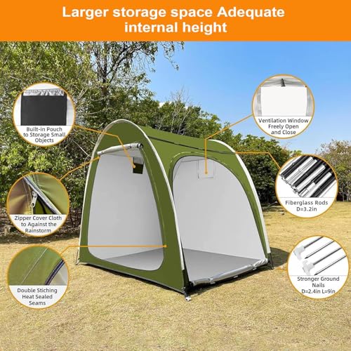 Fahrradunterstand | wasserdichte Motorradgarage,Wetterfester Outdoor Stauzelt Mit Doppeleinstieg Für Garten Camping Rasen von Generisch