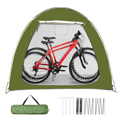 Fahrradzelt - Tragbare Motorrad Abdeckung,UV-beständiges Winddichtes Fahrradzelt Für Garten, Terrasse & Freiflächen von Generisch