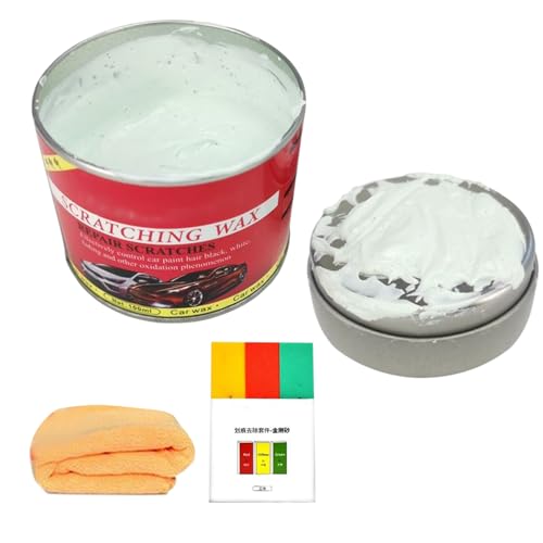 Fahrzeug Kratzerentferner - Lackpflege Polierwachs, Reparaturpaste | verbessertes Restaurierungswachs Set mit Handtuch effektiv langlebig, Politur zur Beseitigung Lackschäden Auto Reinigung Fahrzeug Kratzerentferner - Lackpflege Polierwachs, Reparaturpaste | verbessertes Restaurierungswachs Set mit Handtuch effektiv langlebig, Politur zur Beseitigung Lackschäden Auto Reinigung von Generisch