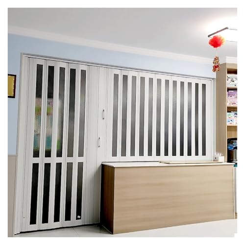 Faltbare Akkordeon-Türen, 203,2 cm, Raumteiler, anpassbare transparente Paneele und langlebige Hardware für Raumoptimierung Faltbare Akkordeon-Türen, 203,2 cm, Raumteiler, anpassbare transparente Paneele und langlebige Hardware für Raumoptimierung von Generisch