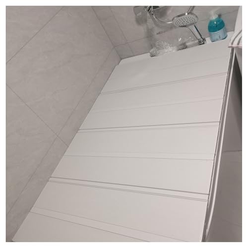 Faltbare Badewannenabdeckung – hitzebeständiges, staubdichtes Tablett für Telefon und Tablet, Isolierplatte für die meisten Badewannen (80 x 150 x 1,2 cm) – perfekt für Entspannung und Badekomfort. von Generisch