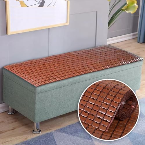 Faltbare Bambus-Matratze & Mahjong-Matte, glatt und verschleißfest, Größen: 40 x 40 cm bis 180 x 200 cm, ideal für Sommer-Komfort auf Einzel-/Doppelbett, Sofa oder Bodenstuhl von Generisch