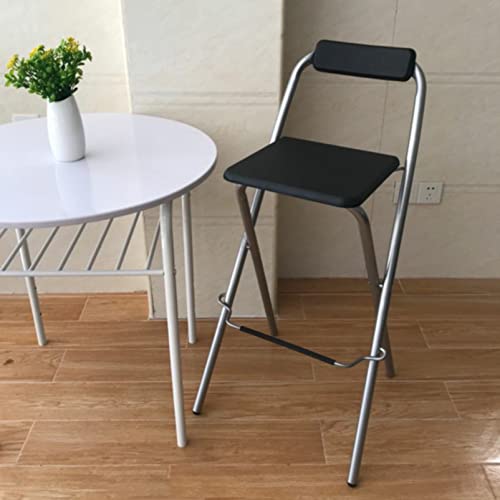 Faltbare Barhocker mit Rückenlehne, Thekenhöhe Barstühle für Kücheninsel, verstellbare Hochstühle, modernes platzsparendes Design für Zuhause und Esszimmer von Generisch