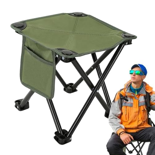 Faltbare Campinghocker – Oxford-Gewebe, leichte Sitze zum Angeln, tragbarer Outdoor-Klapphocker, schnell aufgebaut, Campingstuhl mit Seitentaschen mit rutschfester Unterseite für , Spaziergänge Faltbare Campinghocker – Oxford-Gewebe, leichte Sitze zum Angeln, tragbarer Outdoor-Klapphocker, schnell aufgebaut, Campingstuhl mit Seitentaschen mit rutschfester Unterseite für , Spaziergänge von Generisch
