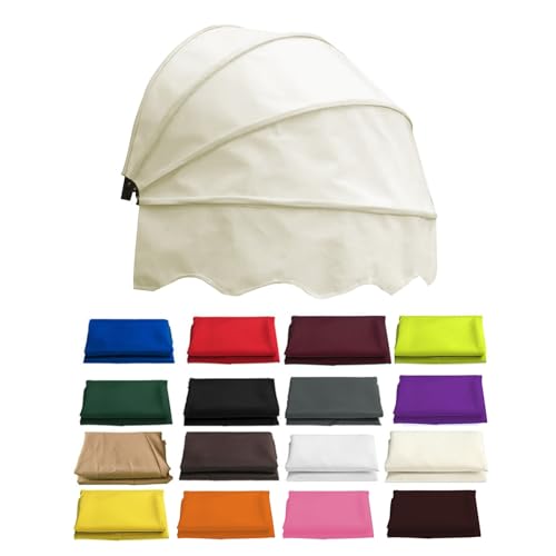 Faltbare Kuppelmarkise for Fenster Und Türen, Bogenmarkise, Terrassenmarkise, Dekorative Türmarkisen for Sonnenschutz, Rund Markise Vordach for Außenbereich(Khaki,120cm-3.94ft) von Generisch