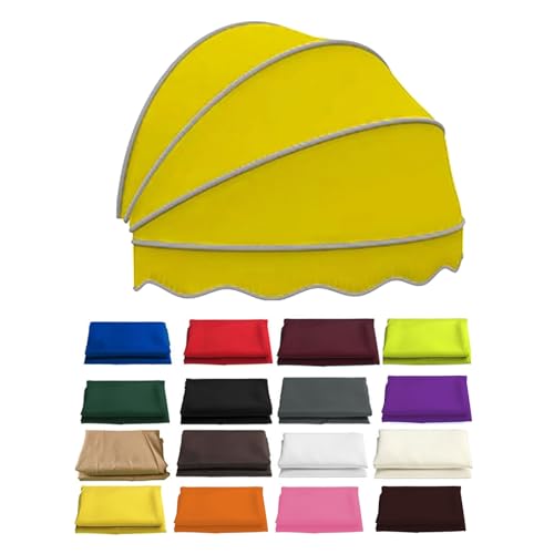 Faltbare Kuppelmarkise for Fenster Und Türen, Bogenmarkise, Terrassenmarkise, Dekorative Türmarkisen for Sonnenschutz, Rund Markise Vordach for Außenbereich(Khaki,120cm-3.94ft) von Generisch