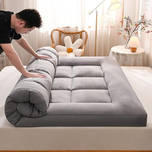 Faltbare Matratze, 10 cm dickes Futonkissen, druckentlastende Isomatte für Gästebett von Generisch