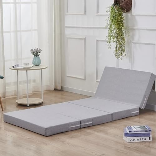 Faltbare Matratze für Erwachsene Einzelbett für Camping Wohnzimmer Schlafzimmer Gästebett mit abnehmbarem Bezug Tragbare Matratze in einer Box (200 x 120 x 8 cm) von Generisch