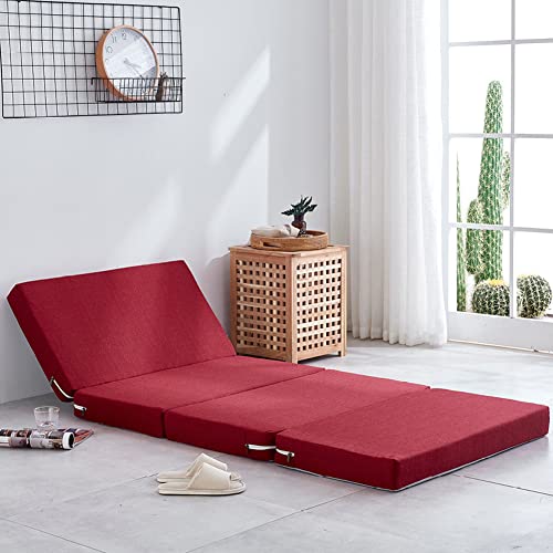 Faltbare Memoryschaum-Matratze mit abnehmbarem Bezug, tragbares Futonbett für Gäste, rutschfeste Unterseite, 200 cm lang Faltbare Memoryschaum-Matratze mit abnehmbarem Bezug, tragbares Futonbett für Gäste, rutschfeste Unterseite, 200 cm lang von Generisch