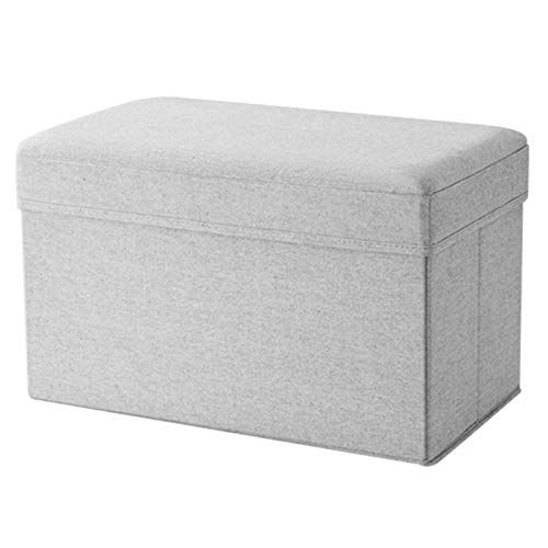 Faltbare Ottomane Sitzbank in Grün - Tragbarer Stauraum Fußhocker mit abnehmbarem Deckel Stoff in Leinenoptik - Klapphocker Truhe Sitz Grau 50x30x30cm Faltbare Ottomane Sitzbank in Grün - Tragbarer Stauraum Fußhocker mit abnehmbarem Deckel Stoff in Leinenoptik - Klapphocker Truhe Sitz Grau 50x30x30cm von Generisch