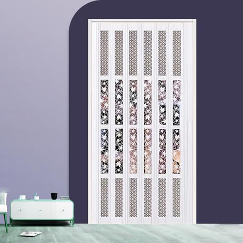 Faltbare Schiebetüren für den Innenbereich, platzsparendes Doppelfalt-Design für Schlafzimmer und Raumteiler von Generisch