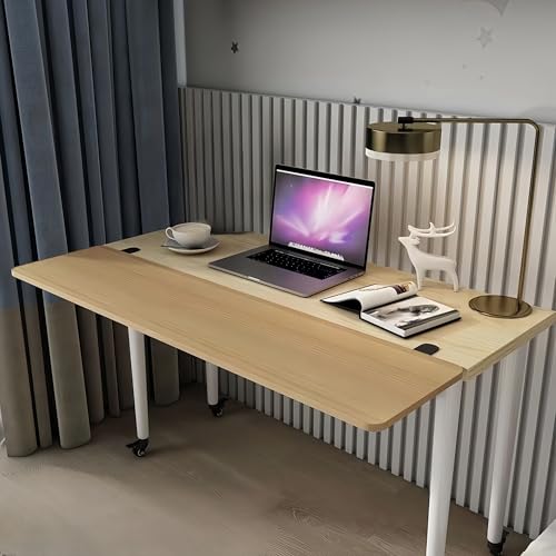 Faltbare Schreibtisch-Erweiterungsablage, Clip-On-Tastatur-Verlängerung, stanzfreies Design, platzsparende Schreibtischverlängerung für Zuhause und Büro (Braun, 40 x 20 cm) von Generisch