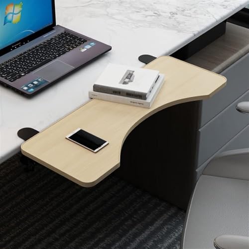 Faltbare Schreibtischverlängerung mit Tastatur & Clip-Tablett Pink Platzsparend für Computer-Workstation (75 x 25 cm) - Ideal für Home Office & Gaming Setup von Generisch