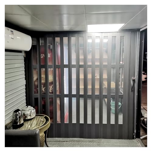 Faltbare interne Akkordeon-Tür, schalldicht, versteckte Platte mit transparenter Glas-Acrylplatte und Aluminiumrahmen, moderne platzsparende Raumteiler-Alternative Faltbare interne Akkordeon-Tür, schalldicht, versteckte Platte mit transparenter Glas-Acrylplatte und Aluminiumrahmen, moderne platzsparende Raumteiler-Alternative von Generisch