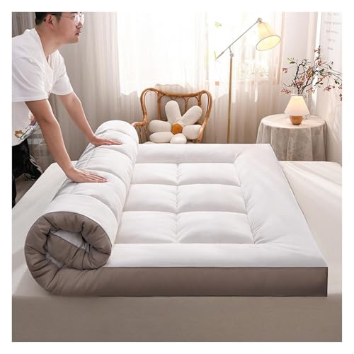 Faltbare japanische Bodenmatratze, rollbare Futonbett-Matratze, doppelte Größe, gesteppt, tragbar, Camping-Matratze, ideal für Zuhause und Reisen, bequeme Schlaflösung von Generisch