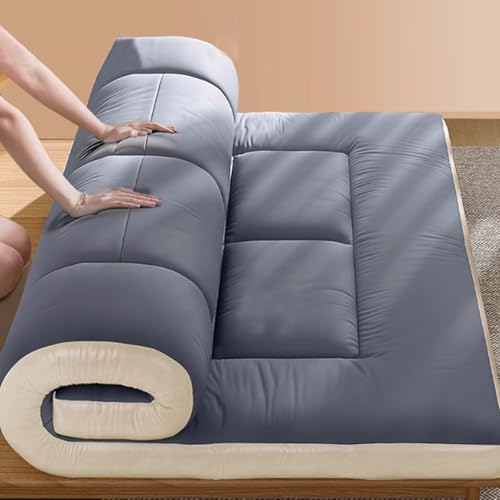 Faltbare japanische Futon-Matratze, tragbar, aufrollbar, Bodenmatratze für Schlafsaal, Gästezimmer, Lounge, leichte Einzel-/Doppel-Klappmatratze für Studenten von Generisch