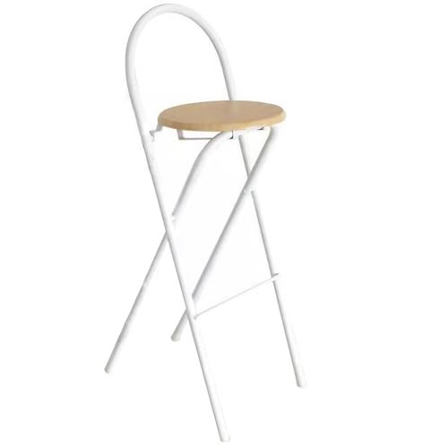 Faltbarer 70 cm Barhocker mit Rückenlehne – Hochstuhl für Erwachsene, runder hoher Frühstücksstuhl für Küche, Büro, drinnen und draußen, faltbar und tragbar Faltbarer 70 cm Barhocker mit Rückenlehne – Hochstuhl für Erwachsene, runder hoher Frühstücksstuhl für Küche, Büro, drinnen und draußen, faltbar und tragbar von Generisch