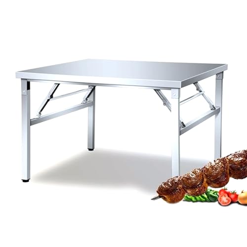 Faltbarer Arbeitstisch aus Edelstahl – Outdoor-Küchentisch, Esstisch, Grill, Garten, Restaurant, 80 x 60 cm, tragbarer Edelstahl-Kücheninsel, platzsparender Nutztisch Faltbarer Arbeitstisch aus Edelstahl – Outdoor-Küchentisch, Esstisch, Grill, Garten, Restaurant, 80 x 60 cm, tragbarer Edelstahl-Kücheninsel, platzsparender Nutztisch von Generisch