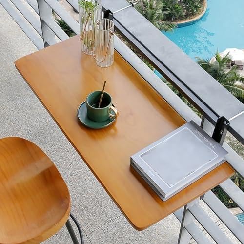 Faltbarer Balkon-Bartisch für Geländer, höhenverstellbar, hängender Geländertisch – ideal für Außenbereiche Faltbarer Balkon-Bartisch für Geländer, höhenverstellbar, hängender Geländertisch – ideal für Außenbereiche von Generisch