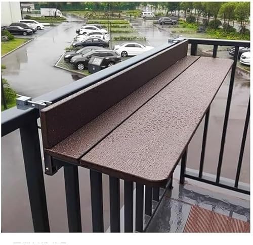 Faltbarer Balkontisch, multifunktionaler Wandtisch für den Innen- und Außenbereich (100 x 27 cm), platzsparendes Design für kleine Räume, Terrasse und Garten von Generisch