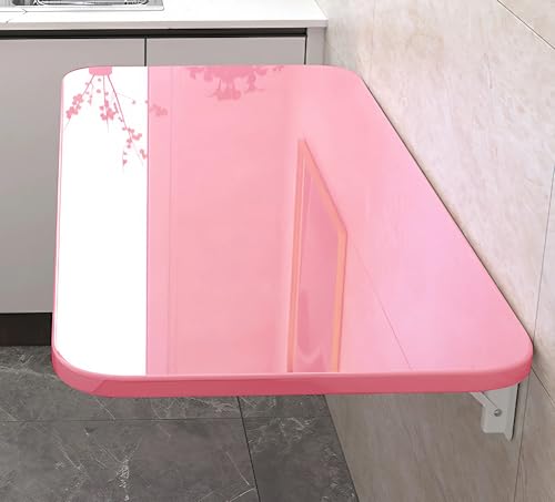 Faltbarer Balkontisch zur Wandmontage, 100 cm x 30 cm, Holz-Küchentisch, 18 mm dick, schwimmendes Computerbüro, platzsparendes rosa Design für kleine Räume Faltbarer Balkontisch zur Wandmontage, 100 cm x 30 cm, Holz-Küchentisch, 18 mm dick, schwimmendes Computerbüro, platzsparendes rosa Design für kleine Räume von Generisch