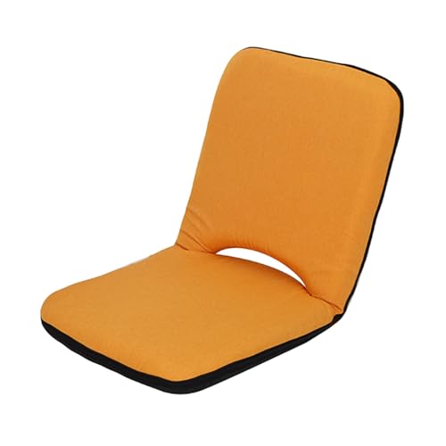 Faltbarer Bodenstuhl mit Rückenstütze, gepolsterte & konturierte Sitzgelegenheit, stabiles & stabiles Design für Wohnzimmer, Schlafzimmer, Balkon, bequeme Lounge-Lösung von Generisch