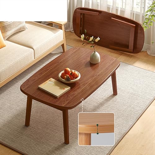 Faltbarer Couchtisch, multifunktionaler rechteckiger Teetisch aus Holz, minimalistisches Design für Wohnzimmer, Esszimmer und Tatami, hohe Tragfähigkeit von Generisch
