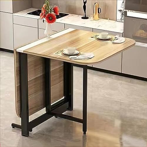 Faltbarer Drop Leaf Esstisch - Holz Erweiterbar Küchentisch Platzsparende Multifunktionsmöbel 3 Konfigurationen für Wohnzimmer & Küche von Generisch